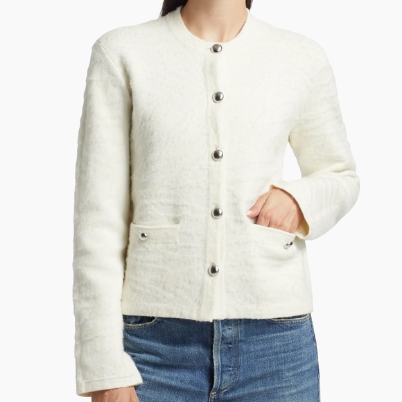 Proenza Schouler White Label Josephine Textured-Knit Jacket - Picture 1 of 9